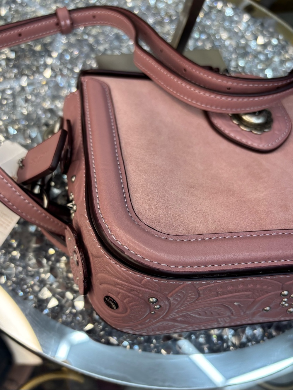 Coach 2017 Page Crossbody Bag with Tea Rose Tooling NWT - Picture 12 of 15